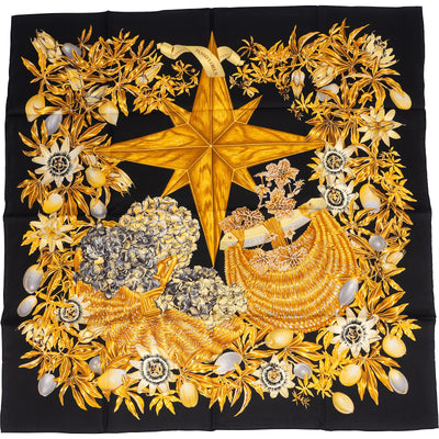 Hermès Passiflores Silk Carre 90 Scarf Tuch