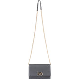 Salvatore Ferragamo Pebbled Leather Gancini Wallet On Chain Crossbody Bag