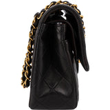 Chanel Quilted Lambskin 24K Gold Small Double Flap Shoulder Bag