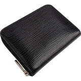 Louis Vuitton Noir Epi Leather Zippy Coin Purse Wallet