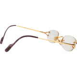 Cartier 18K Gold C Decor Rimless Eyeglasses