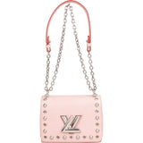 Louis Vuitton Rose Ballerine Epi Leather Studdy Perfo Twist PM Crossbody Bag