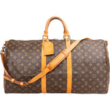 Louis Vuitton Monogram Canvas Keepall 55 Bandoulière Travel Bag
