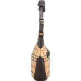 Burberry Haymarket Check Coated Canvas Bridle Hobo Shoulder Bag
