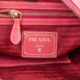 Prada Pink Leather Hobo Shoulder Bag