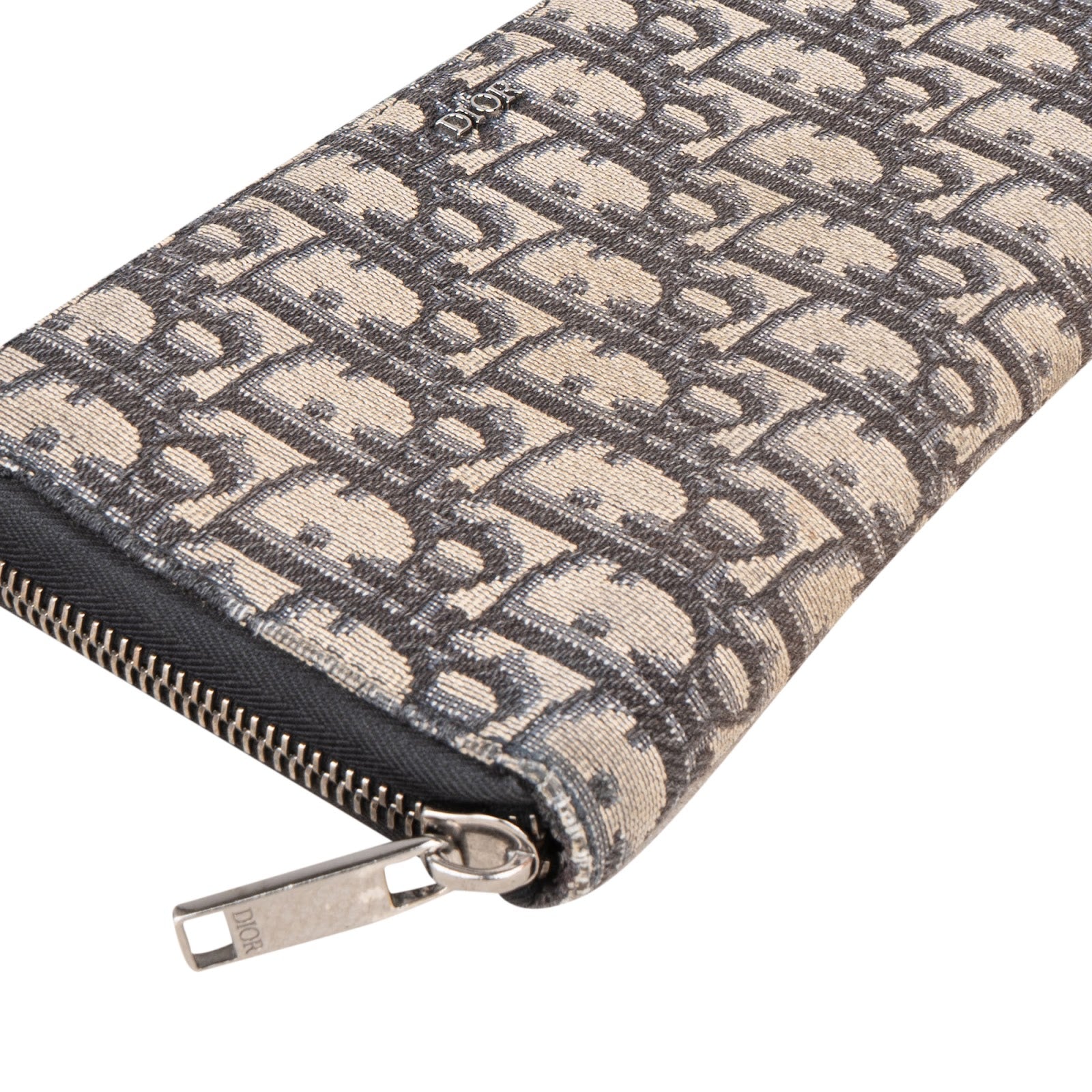 Christian Dior Trotter Monogram Zipped Long Wallet - vintageandkickz