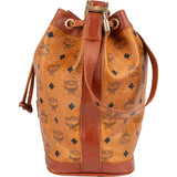 MCM Monogram Visetos Drawstring Bucket Crossbody Bag