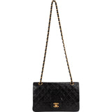 Chanel Quilted Lambskin 24K Gold Medium Double Flap Shoulder Bag