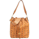 MCM Monogram Visetos Canvas Aren Bucket Drawstring Crossbody Bag