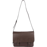 Prada Saffiano Leather Triangle Messenger Crossbody Bag