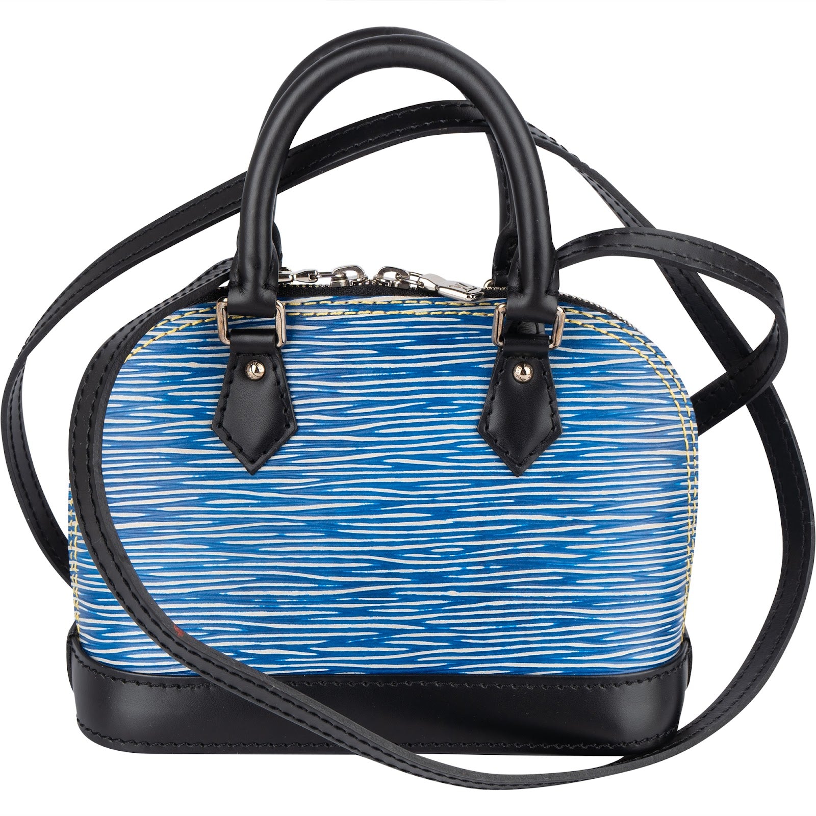 Louis Vuitton Blue Epi Leather Alma Nano Crossbody Bag - vintageandkickz