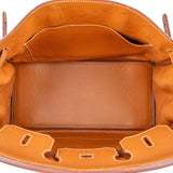 Hermès Brun Taurillon Clemence Leather Alezan Palladium Birkin 35 Handbag
