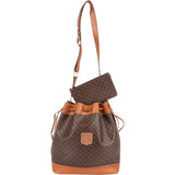 Celine Monogram Macadam Drawstring Bucket Shoulder Bag