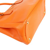Prada Orange Saffiano Leather Galleria Handbag