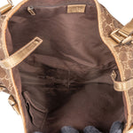 [🔄️B09 / F56] Gucci Monogram GG Metallic Gold Leather Abbey Hobo Shoulder Bag xx riecht - vintageandkickz