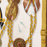 Hermès Frontaux et Cocardes Silk 90 Scarf Tuch