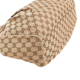 Gucci Monogram GG Canvas Metallic Leather Sukey Handbag
