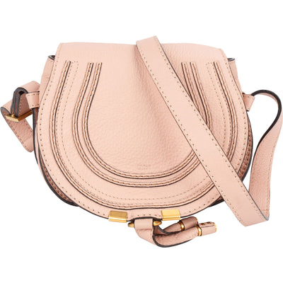 Chloé Grained Calfskin Mini Marcie Saddle Crossbody Bag