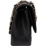 Chanel Quilted Caviar Leather Jumbo Double Flap Crossbody Bag