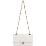 Chanel Quilted Caviar Leather Medium Double Flap Shoulder Bag