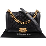 Chanel Quilted Lambskin Medium Boy Crossbody Bag