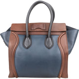 Céline Tricolor Leather Luggage Handbag