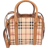 Burberry Haymarket Check Small Dinton Cube Drawstring Handbag