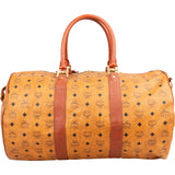 MCM Monogram Visetos Boston Travel Bag 50