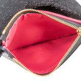 Louis Vuitton Noir Leather LV Circle Emblem Compact Wallet