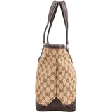Gucci Monogram GG Canvas Web Detail Tote Shoulder Bag