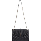 Saint Laurent Quilted Grained Leather Large Envelope Crossbody Bag
