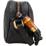 Gucci Guccissima Leather Bamboo Tassel Camera Crossbody Bag