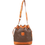 Celine Macadam Canvas Drawstring Bucket Shoulder Bag - vintageandkickz