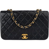 Chanel Quilted Lambskin 24K Gold Single Flap Crossbody Bag