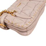 Miu Miu Quilted Nappa Leather Studded Turnlock Shoulder Bag