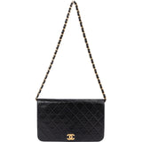 Chanel Quilted Lambskin CC Single Flap Shoulder Bag