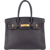 Hermès Prunoir Deep Blue Togo Leather Birkin 30 Handbag