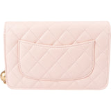 Chanel Quilted Lambskin Adjustable Ball Wallet On Chain Crossbody Bag