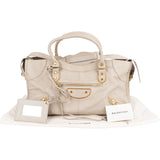Balenciaga Beige Leather Giant City Handbag