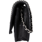Chanel Quilted Caviar Leather Palladium Wallet On Chain Crossbody Bag