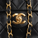 Chanel Quilted Lambskin 24K Gold Single Flap Crossbody Bag