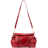 Miu Miu Red Vitello Lux Leather Bow Satchel Handbag