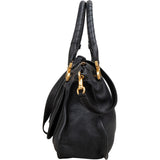 Chloé Black Grained Calfskin Marcie Handbag