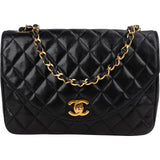 Chanel Quilted Lambskin Diana 24K Gold Single Flap Crossbody Bag