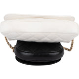 Chanel Quilted Lambskin Side Packs Single Flap Adjustable Duo Crossbody Bag