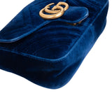 Gucci Velvet Matelassé GG Marmont Small Crossbody Bag