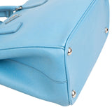 Prada Light Blue Saffiano Leather Small Galleria Handbag