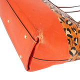 MCM Monogram Leopard Visetos Canvas Leather Liz Tote Shoulder Bag