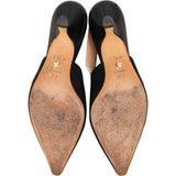 Christian Dior Black Leather Navy Fabric J'ADIOR Slingback Pumps (37)