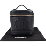 Chanel Caviar Leather CC Vanity Case Handbag